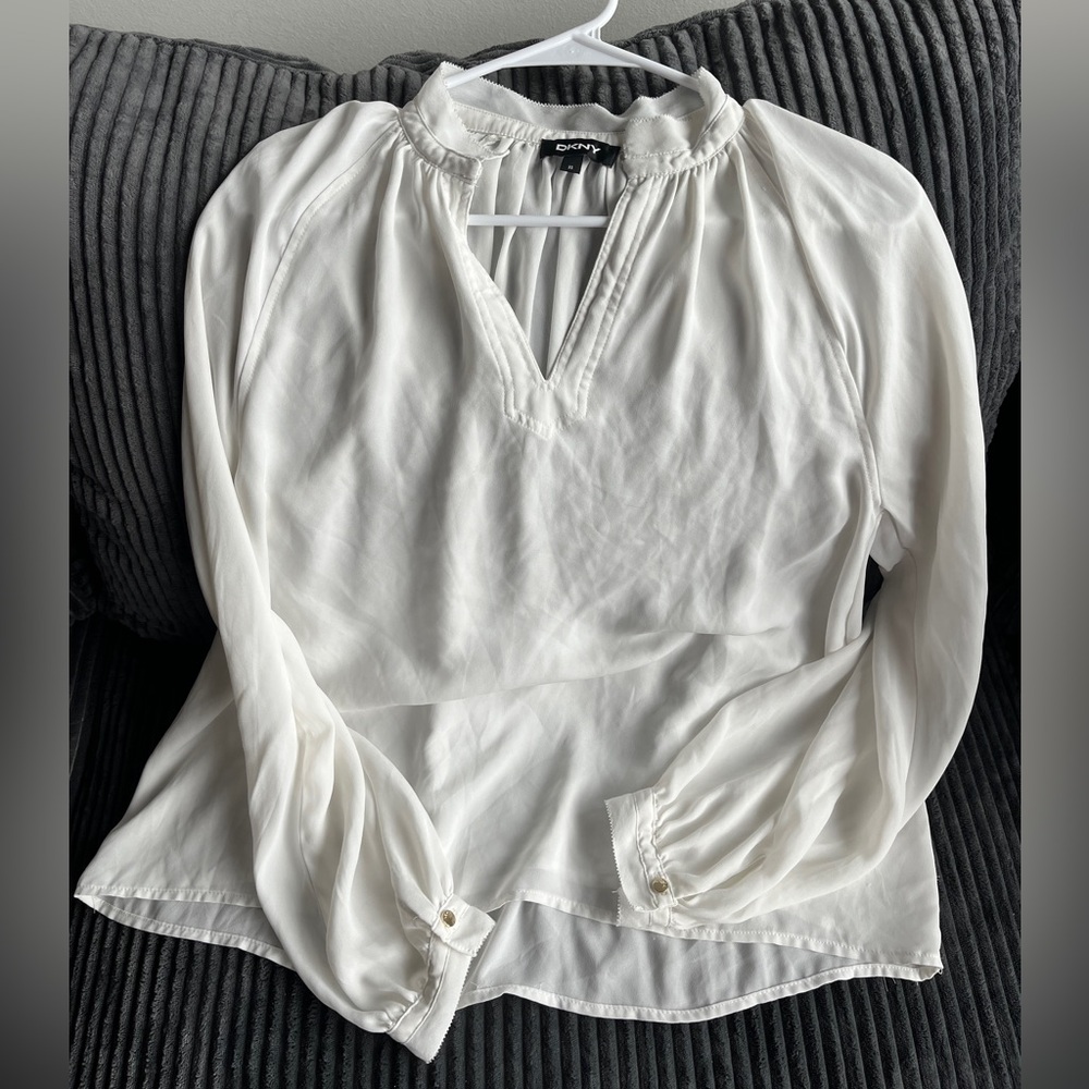 DKNY Elegant Cream Blouse